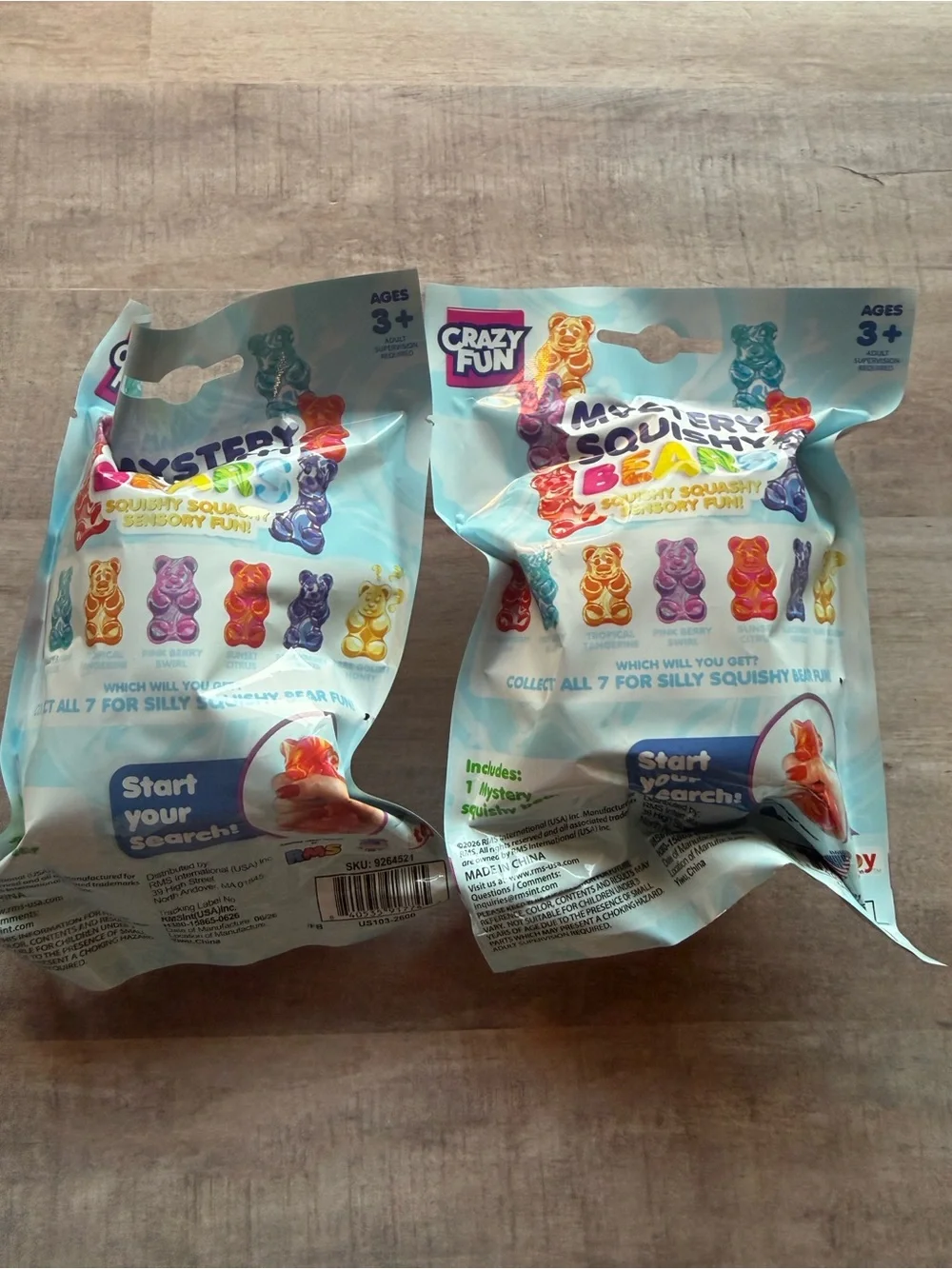 RMS Crazy Fun Mystery Squishy Bears Series 6 Bundle of 2 Sealed NWT Viral